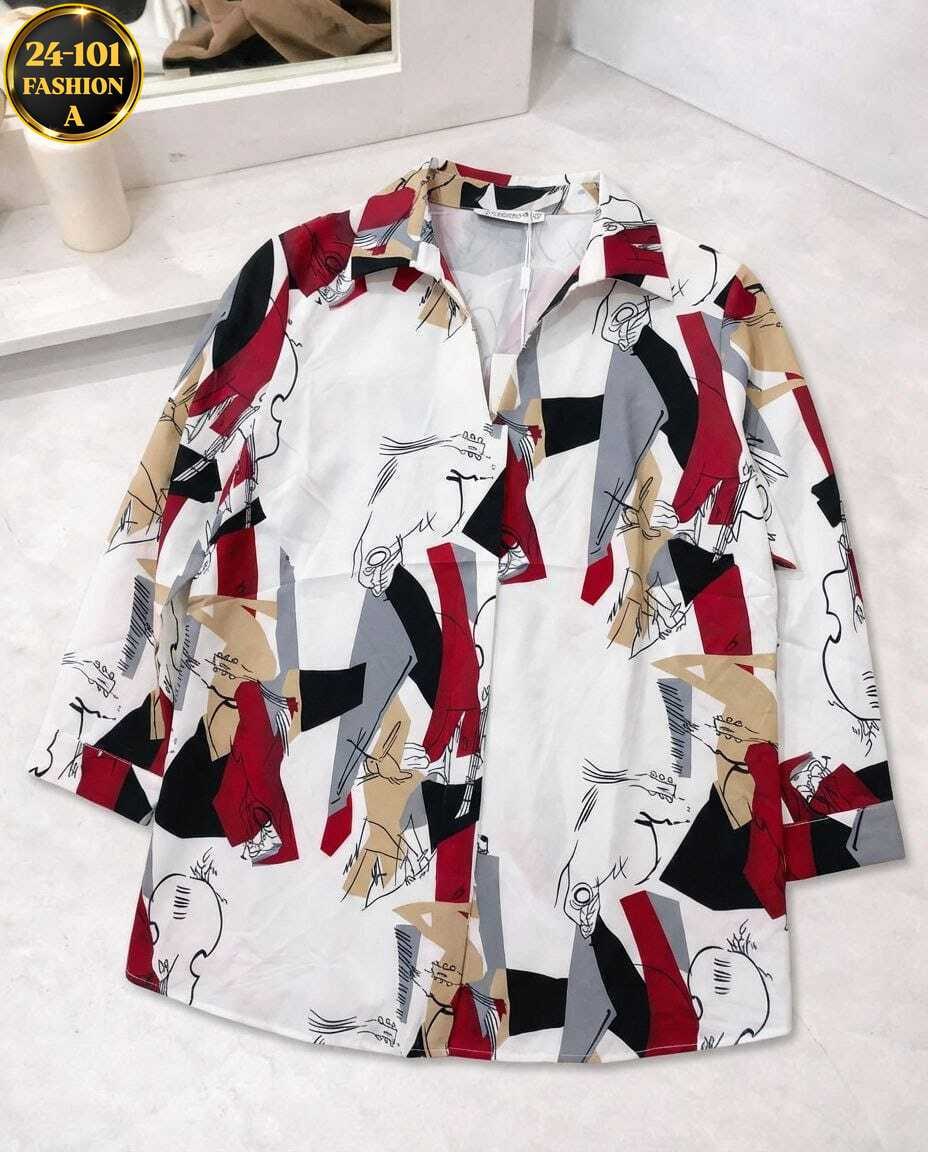 рубашка женская с принтом,блузка стильная,повседневная рубашка,женская рубашка,повседневная блузка