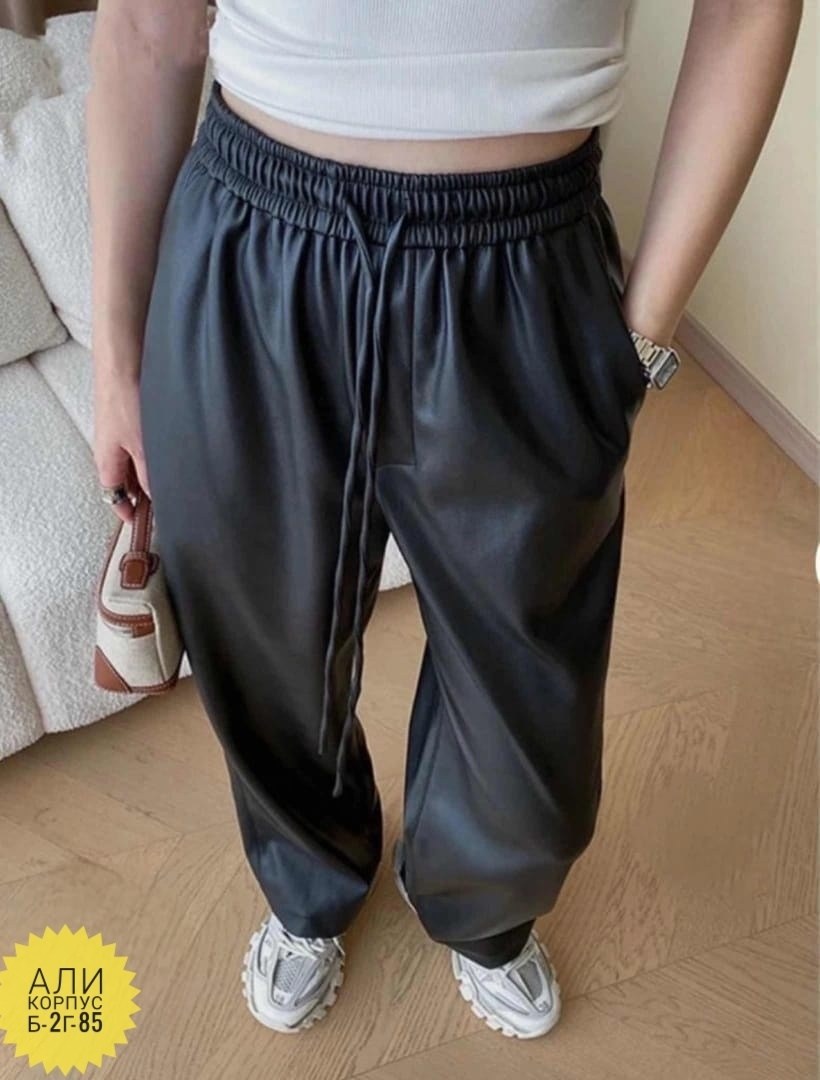 женские прямые кожаные брюки qoerlin,брюки клеш,женские черные брюки из искусственной кожи с высокой талией и широкими штанинами,брюки женские из искусственной кожи,кожаные брюки