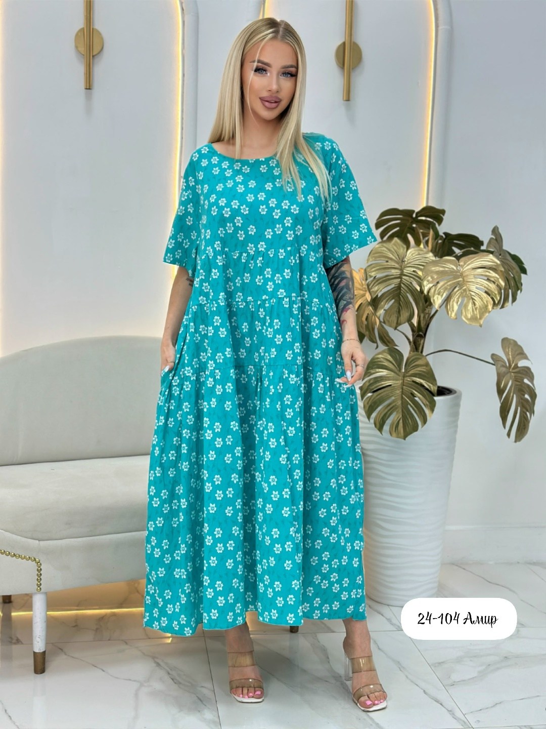 платье из штапеля летнее,платье длинное летнее,платье 159-23 зеленое штапель,платье летнее,штапель платье