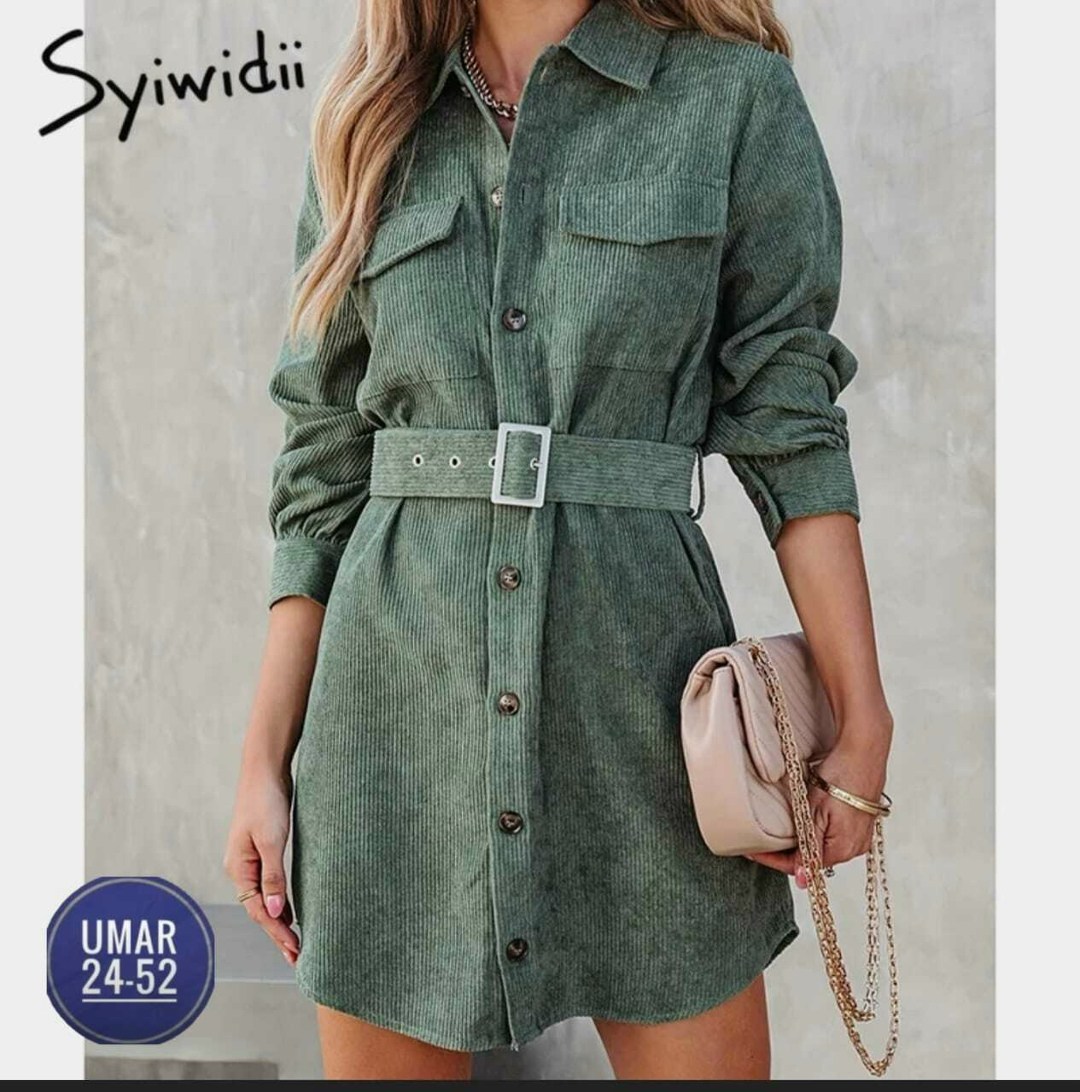 рубашка платье женская,платье рубашка с поясом,вельветовое платье рубашка декор, ,платье рубашка