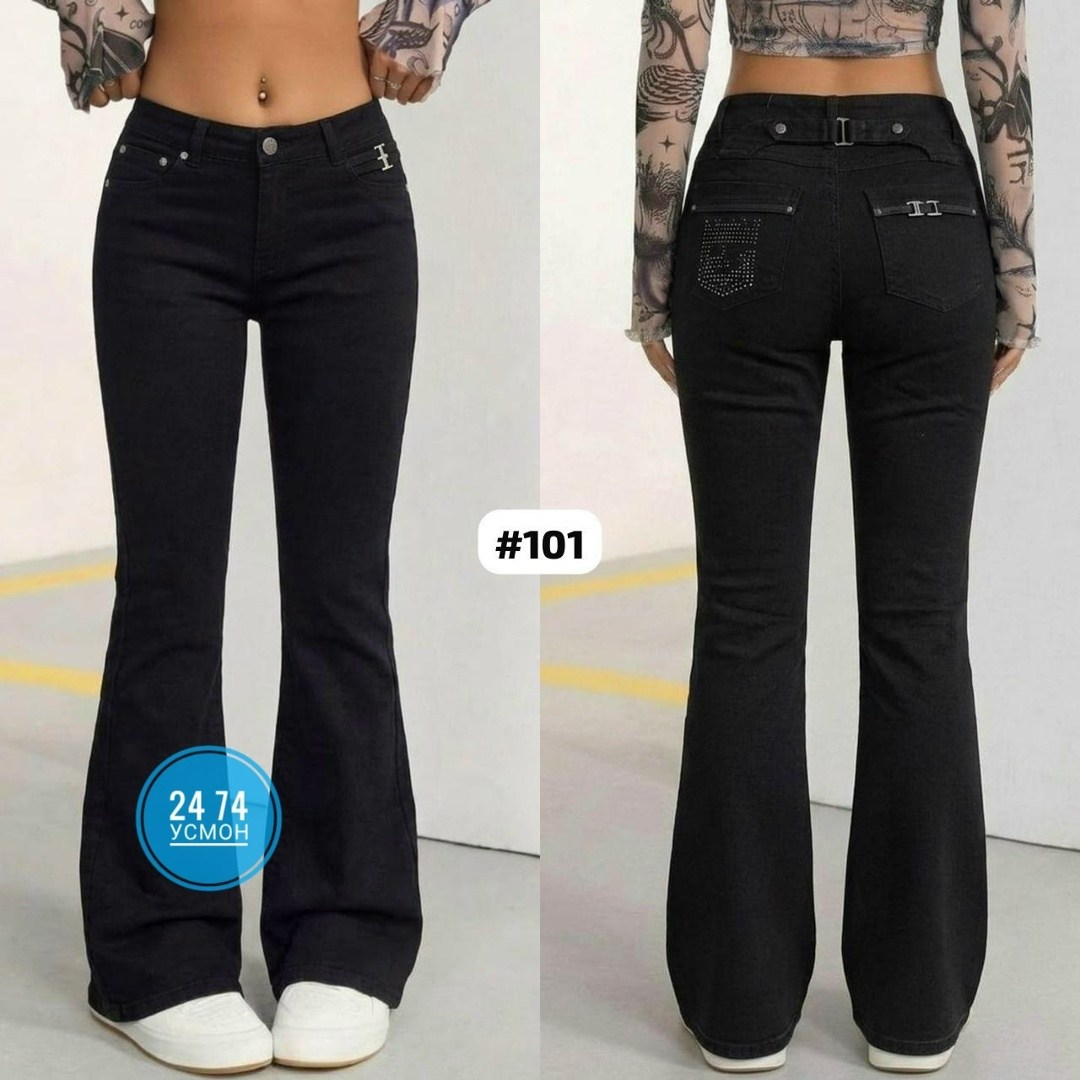 джинсы клеш от колена pularia fashion,черные клеш джинсы,женские джинсы клеш,джинсы клеш от колена,женские джинсы