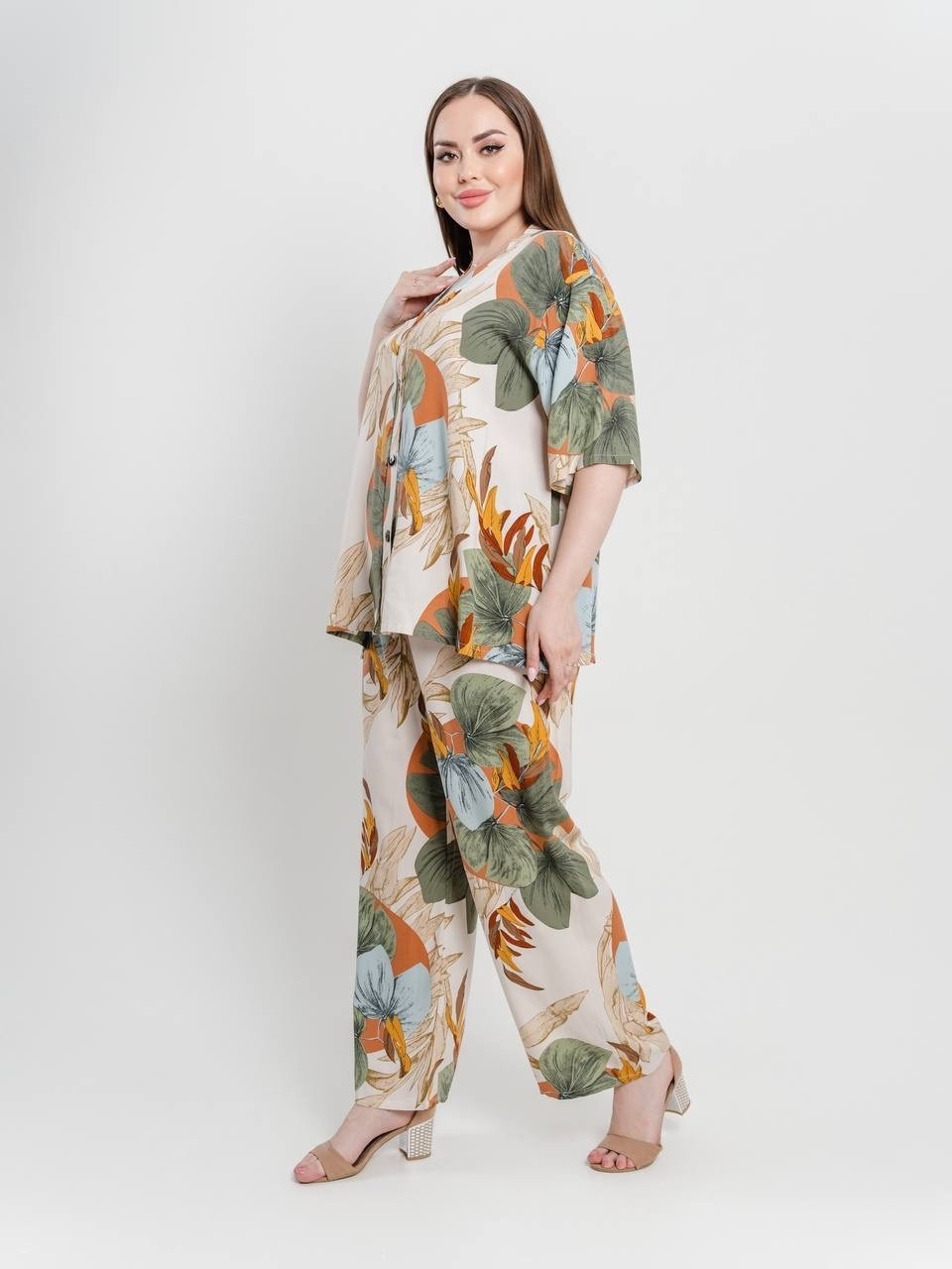 костюм женский летний брючный,костюм брючный летний оверсайз,женский костюм свободного кроя,пижама домашний костюм со штанами stylebloom 176572412,костюм с брюками