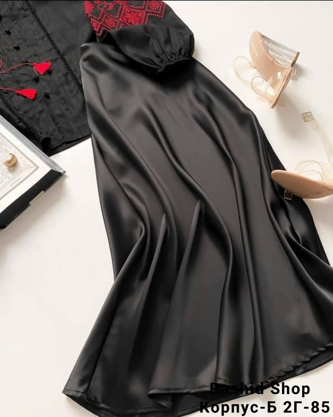 атласная юбка макси длинная,шелковая юбка макси длинная юбка свободного кроя на высокой посадке,юбка черная в пол,юбка стрейч,юбка длинная атласная