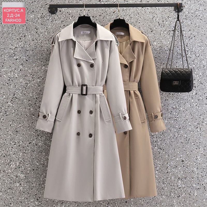 женский двубортный тренчкот средней длины,тренч женский,женские плащи,пальто тренч,тренч toptop