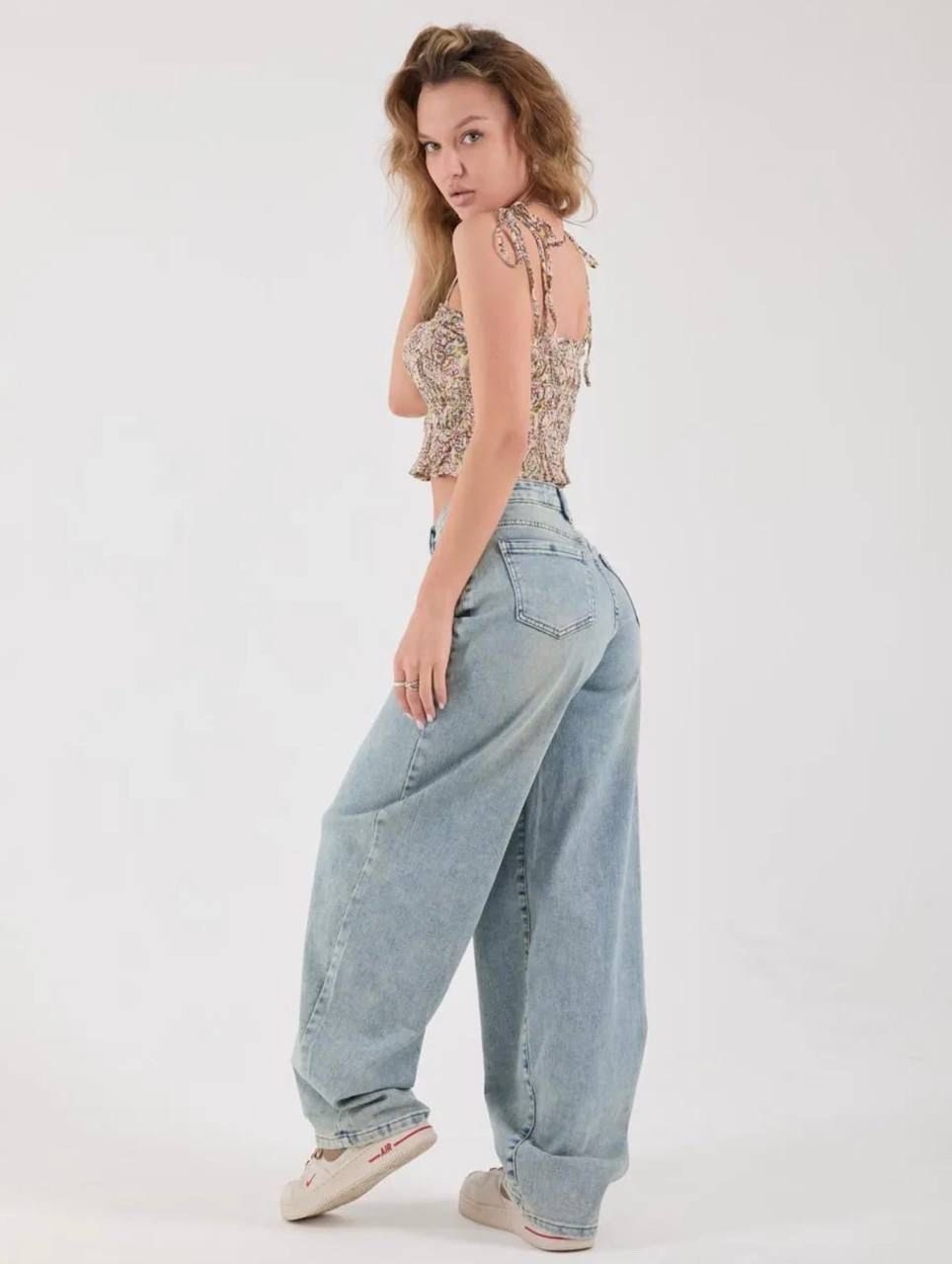 джинсы wide leg с двойным поясом,джинсы широкие,джинсы женские широкие,женские джинсы,голубые джинсы