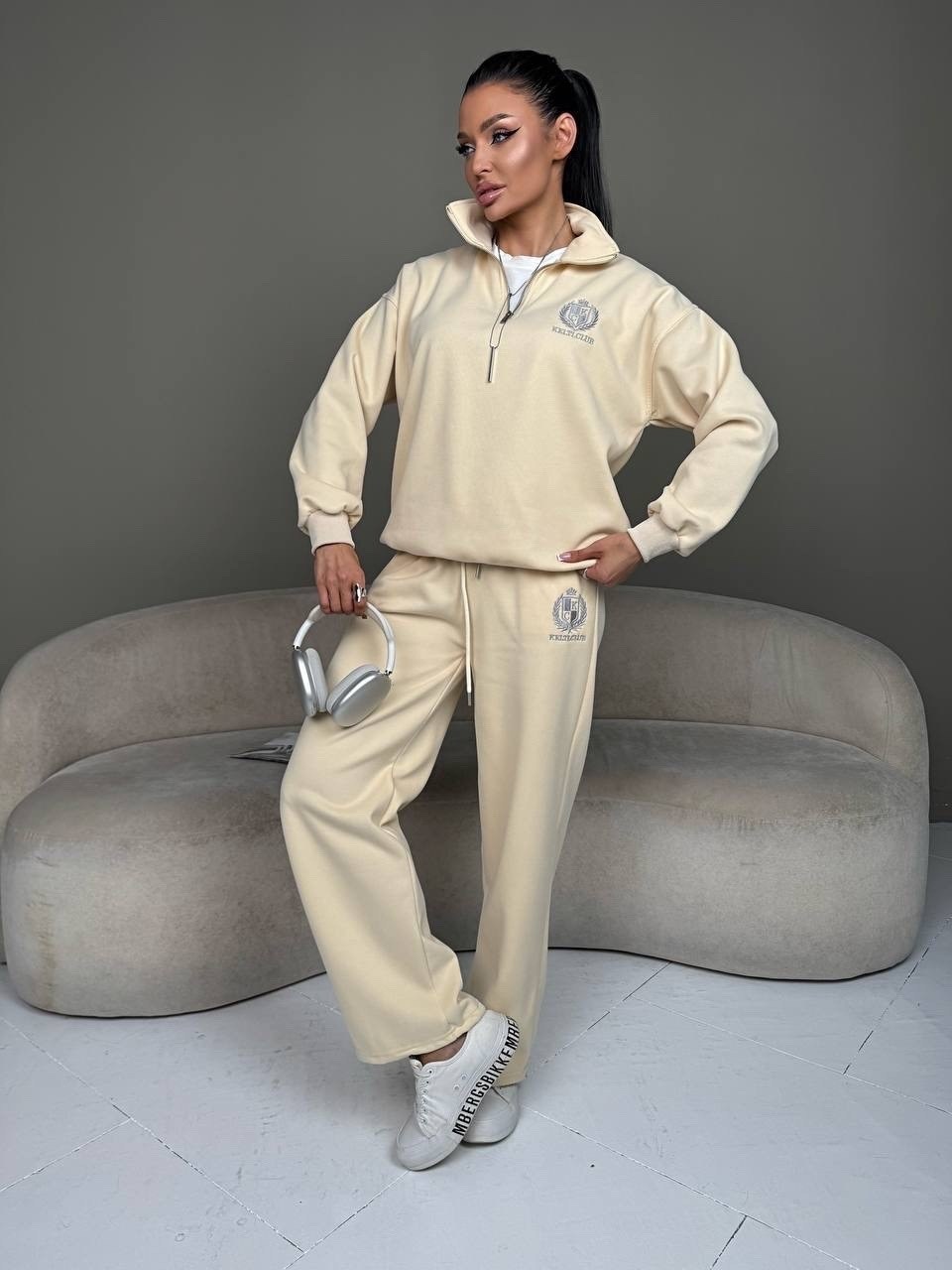 женский спортивный костюм,спортивный костюм,женский костюм,спортивный женский костюм серый,костюм спортивный брючный на молнии ос им хаим