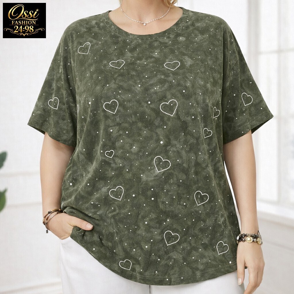 женская футболка,футболка больших размеров женская,блузка больших размеров с пайетками limonti,стильная футболка,футболка оверсайз со стразам