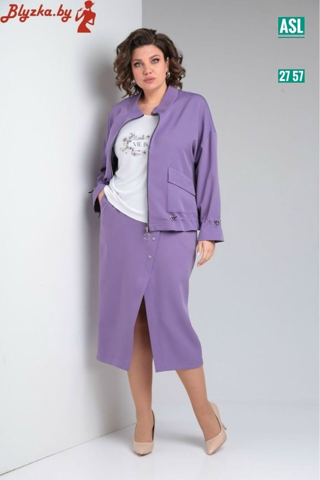 женские костюмы больших размеров,юбочный костюм,юбочный костюм liliana 1285 серозеленый,женский костюм,жакет юбка