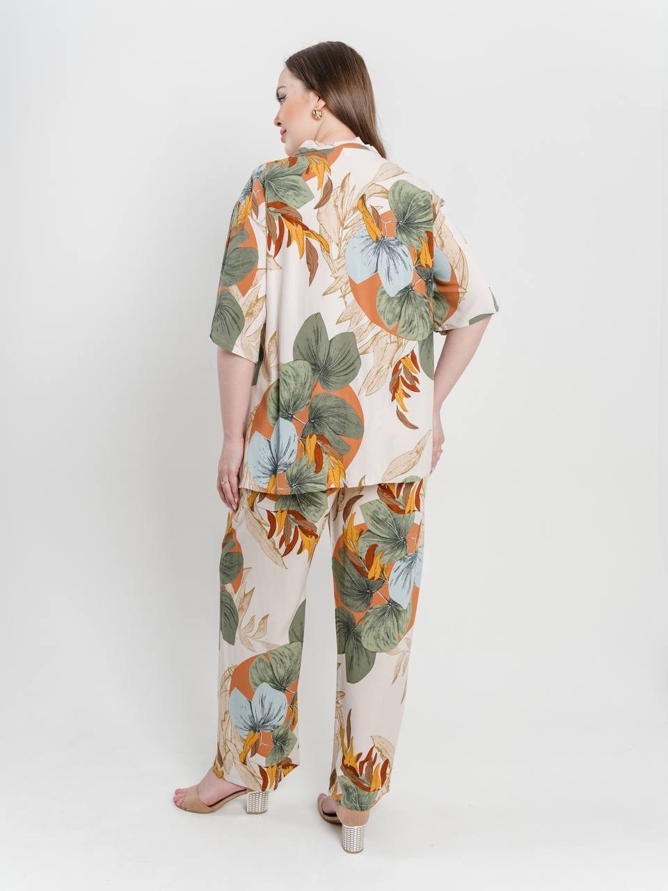 костюм женский летний брючный,костюм брючный летний оверсайз,женский костюм свободного кроя,пижама домашний костюм со штанами stylebloom 176572412,костюм с брюками