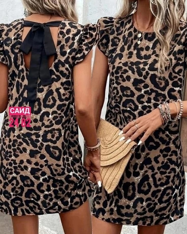 туника леопардовая,платье с леопардовым принтом,платье женской,платье стильное,платье туника