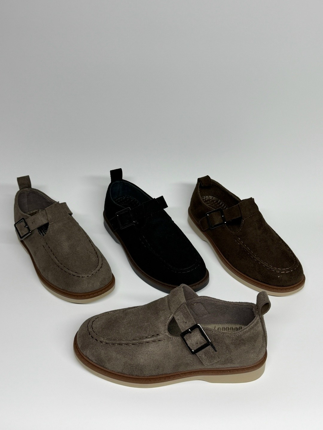 ,лоферы коричневые с ремешком замшевые,повседневная ,женская ,обуви