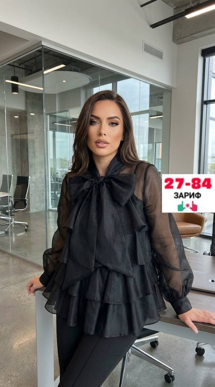 блузка с оборками,блузка шифоновая,блузка нарядная,блузка с бантом,блузка женская