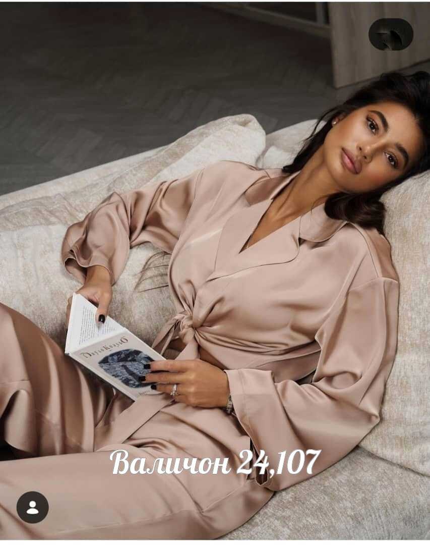 шелковый халат женский,женские шелковые пижамы,шелковая пижама,атласный халат,пижама женская