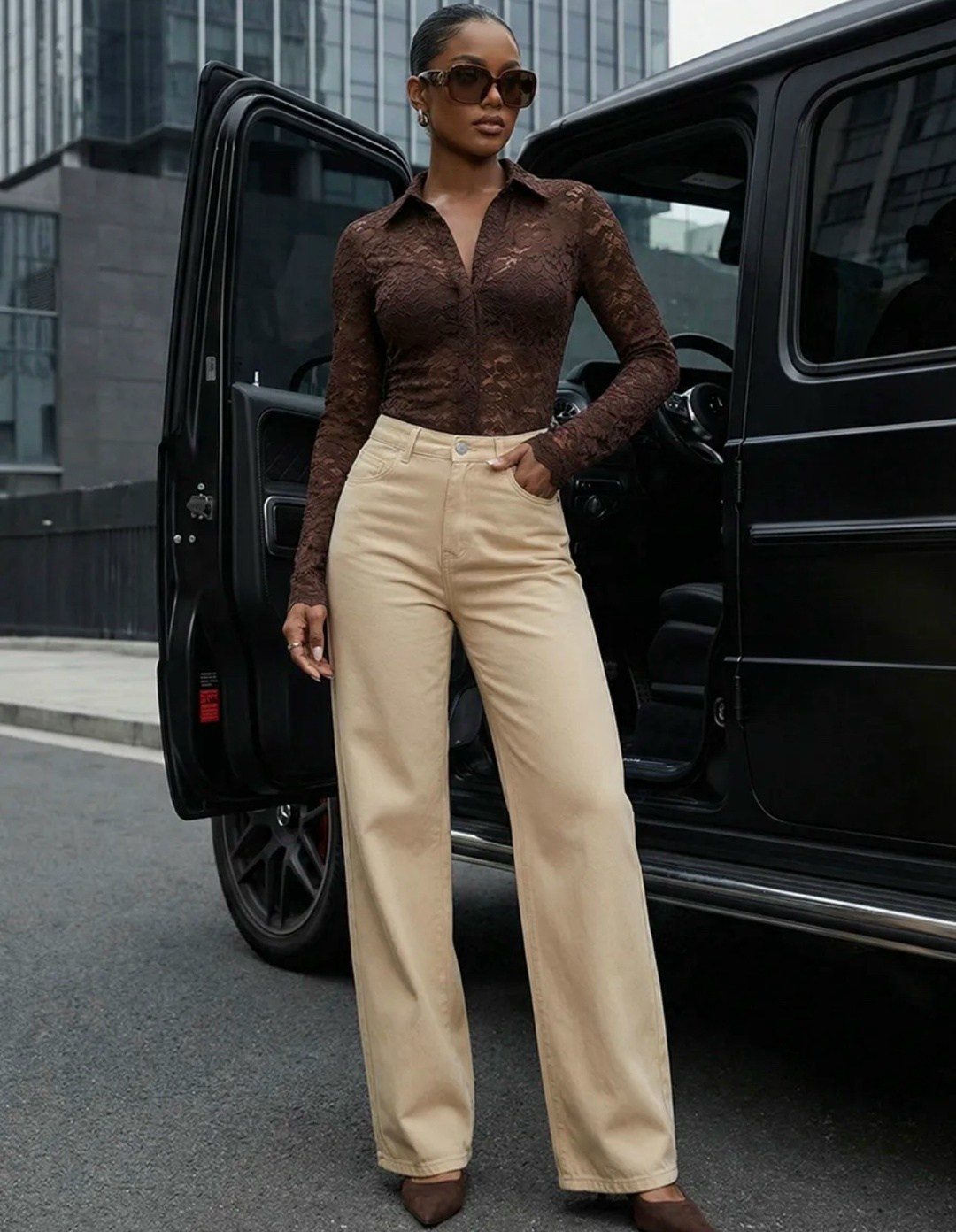 джинсы бежевые,джинсы широкие,женские джинсы,женские джинсы с прямыми штанинами zoenova,женские широкие джинсы