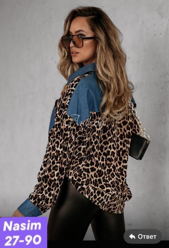 женские джинсовые рубашки,джинсовая рубашка,леопардовая рубашка,женская рубашка,джинсовая блузка