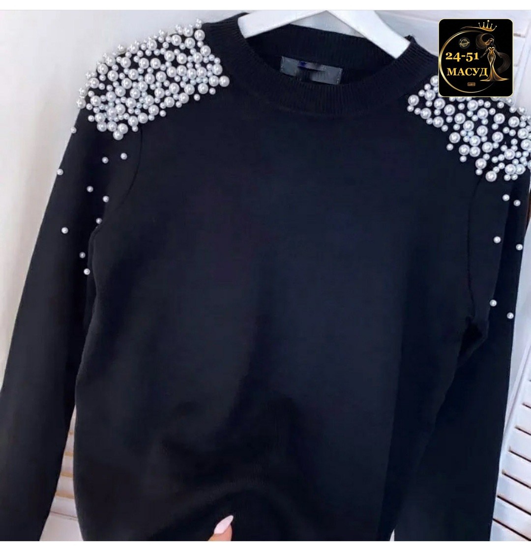 кофта с бусинками,кофта женская,джемпер бусинами,джемпер бусы,кофта модная