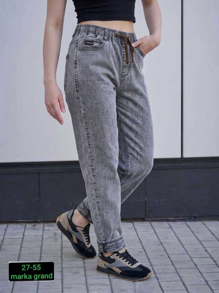 джинсы женские,джинсы женские серые,мом джинсы женские серые на резинке,джинсы мом,джинсы мом женские серые