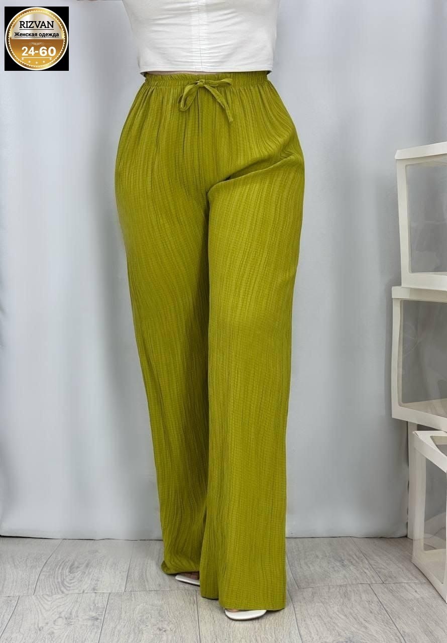 трикотажные брюки женские,трикотажные брюки,брюки лапша женские палаццо летние,брюки лапша жёлтые женские,брюки женские зеленые