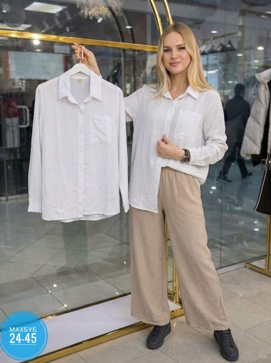 женская рубашка,костюм с брюками,брючный костюм из льна,брючные женские костюмы,рубашка свободного кроя