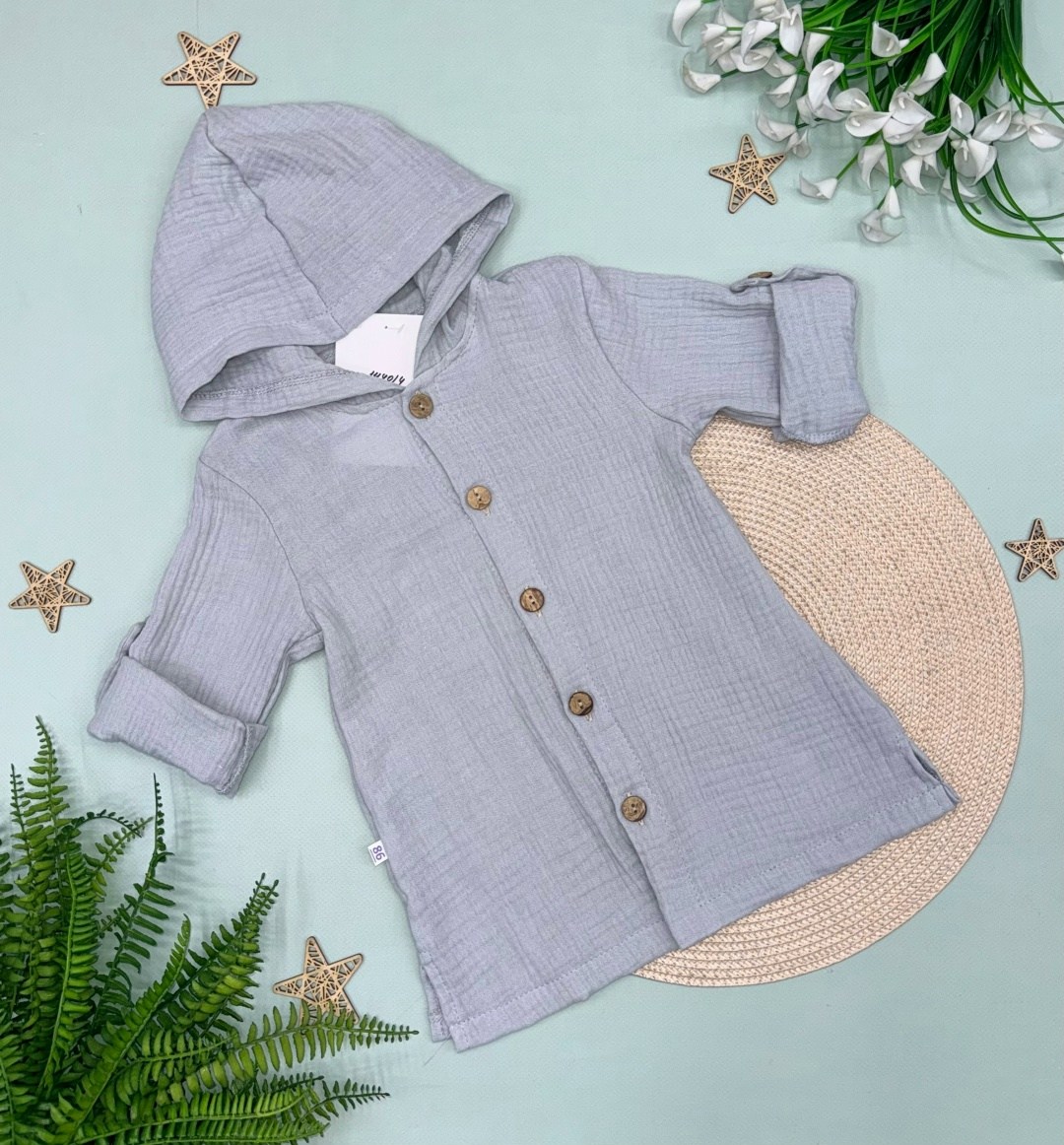 муслиновая рубашка с капюшоном,муслиновая рубашка детская с капюшоном,рубашка с капюшоном из муслина детская,рубашка с капюшоном из муслина,рубашка с капюшоном