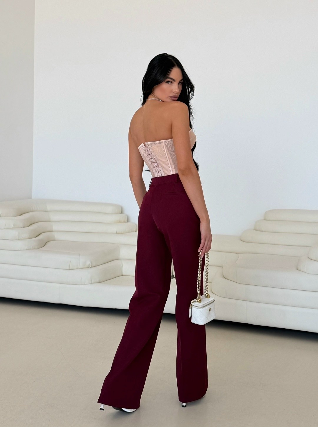 брюки бордовые,брюки марсала,женские брюки бордовые,remix брюки 248895 5685 бордовый,брюки палаццо бордовые