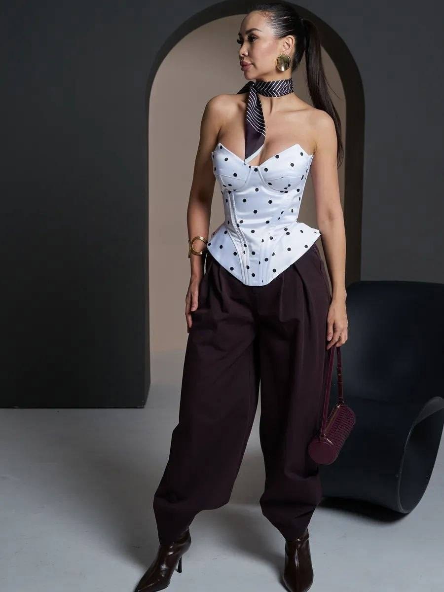 корсет в горошек,корсет женский,корсет бюстье,корсет топ,корсет