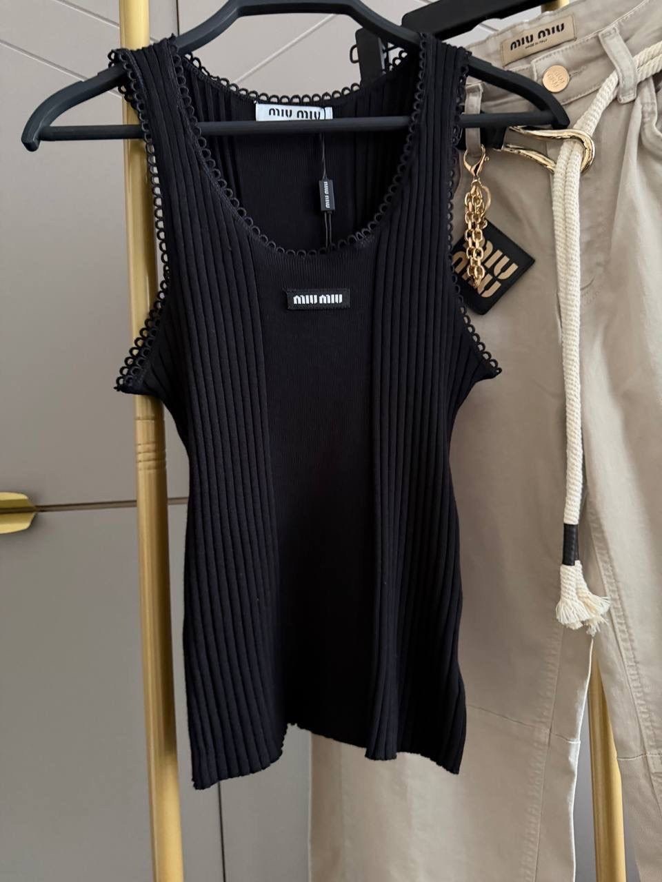 стильная майка,майка miu miu,женские майки,,стильные модели