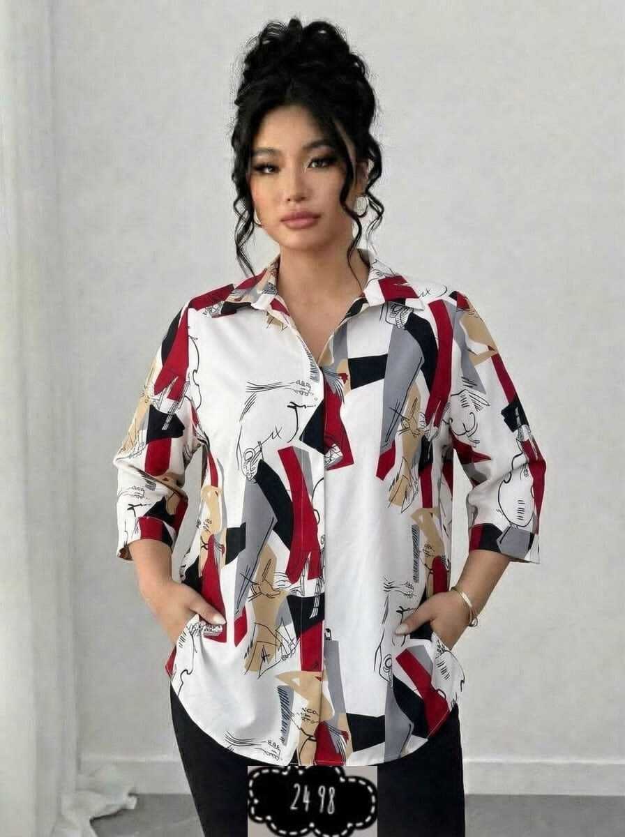 женская рубашка,повседневная блуза,рубашка блузка,модная блузка,блузка с принтом