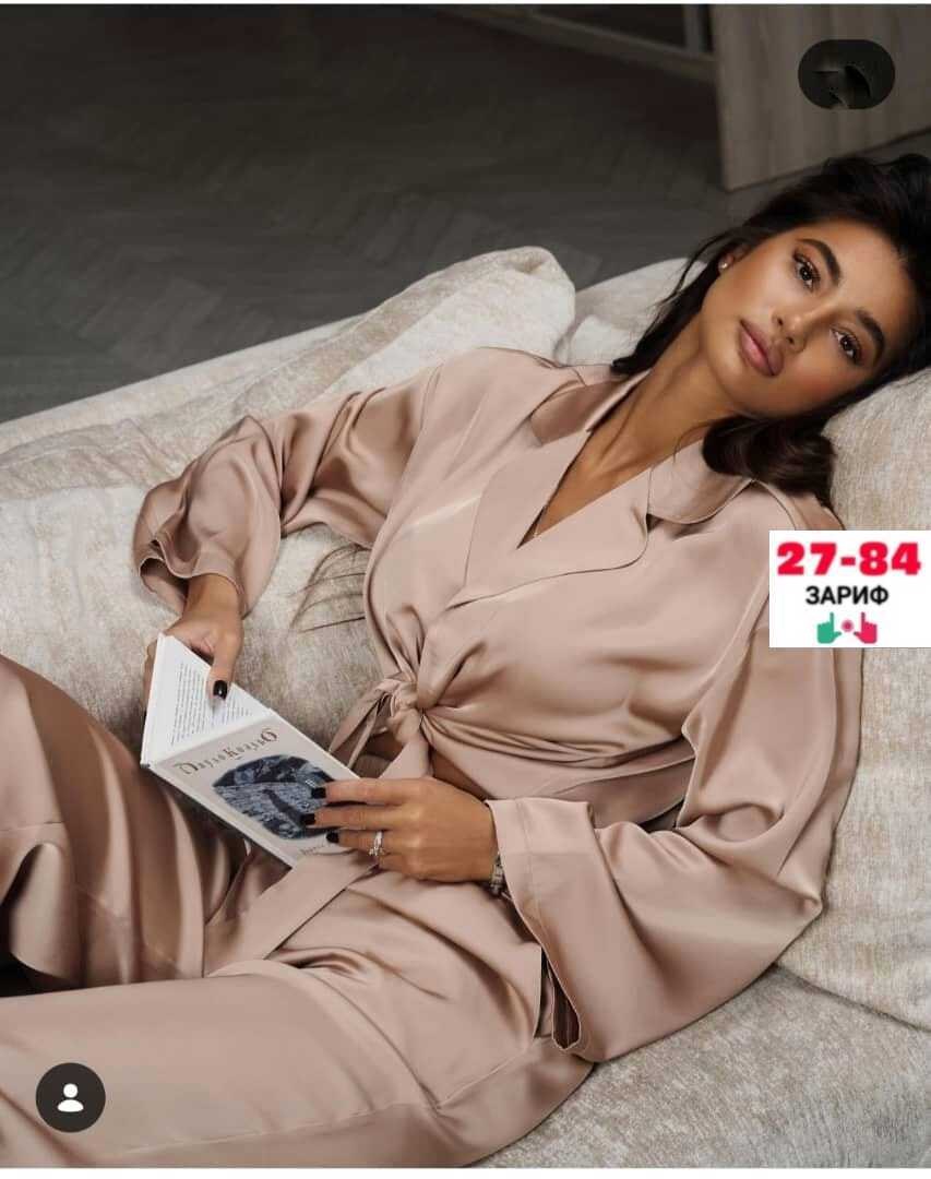 костюм брючный,пижама со штанами шелковая,атласный костюм,шелковая женская пижама,костюм женский в пижамном стиле