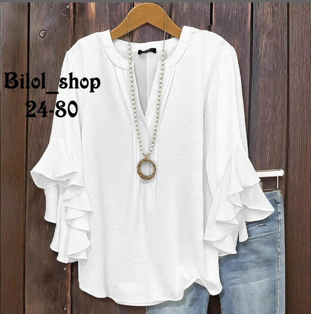 летняя блузка,женская блузка,блузка шифоновая,повседневная блуза,блузка с оборками