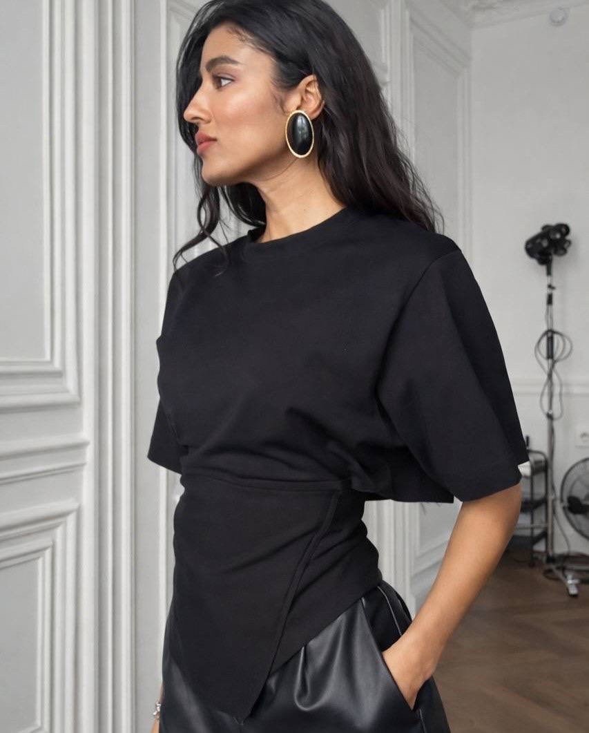 футболки женская,укороченная футболка,женская базовая футболка,футболка с необычным низом женская,стильные футболки женские