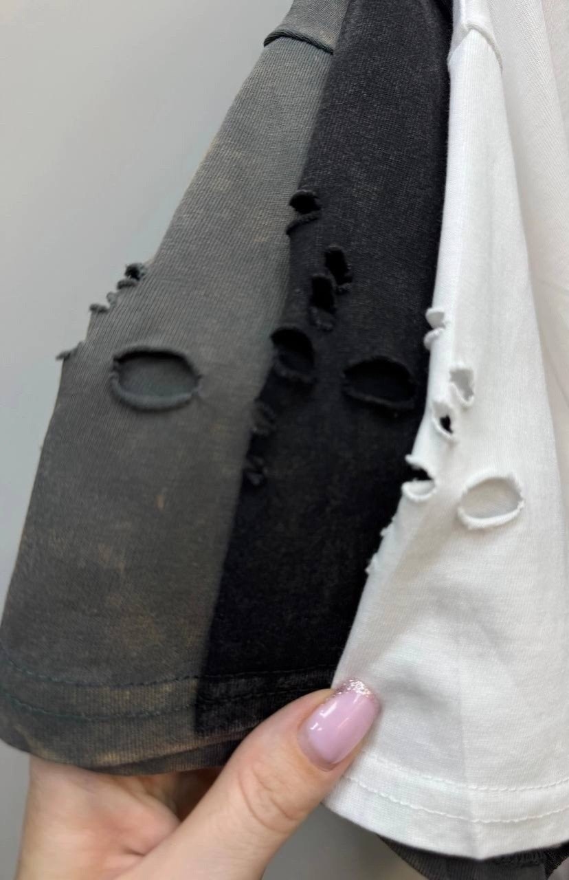 футболка оверсайз,женская футболка оверсайз,футболки женская,рваная футболка,футболка оверсайз варенка