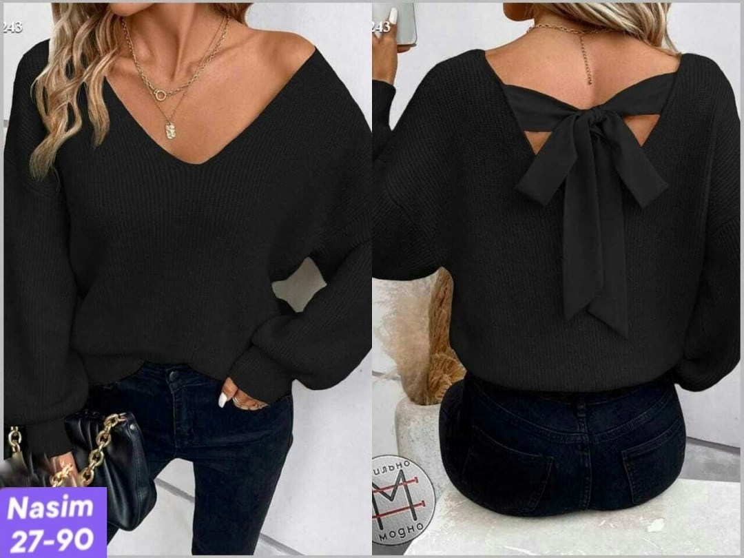 кофта с бантом,кофта женская,женская блузка,элегантный женский свитер,свитер женский с бантом на спине