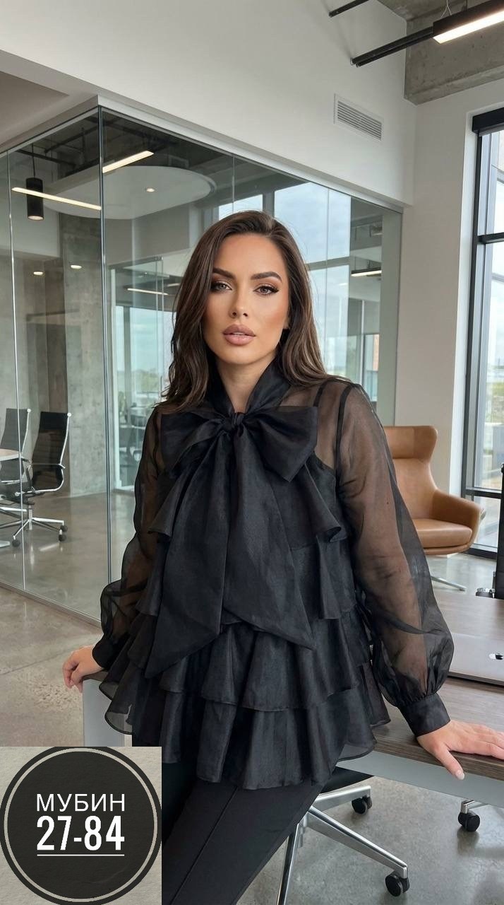 блузка из органзы,блузка шифоновая,женская блуза,блузка прозрачная из органзы,блуза