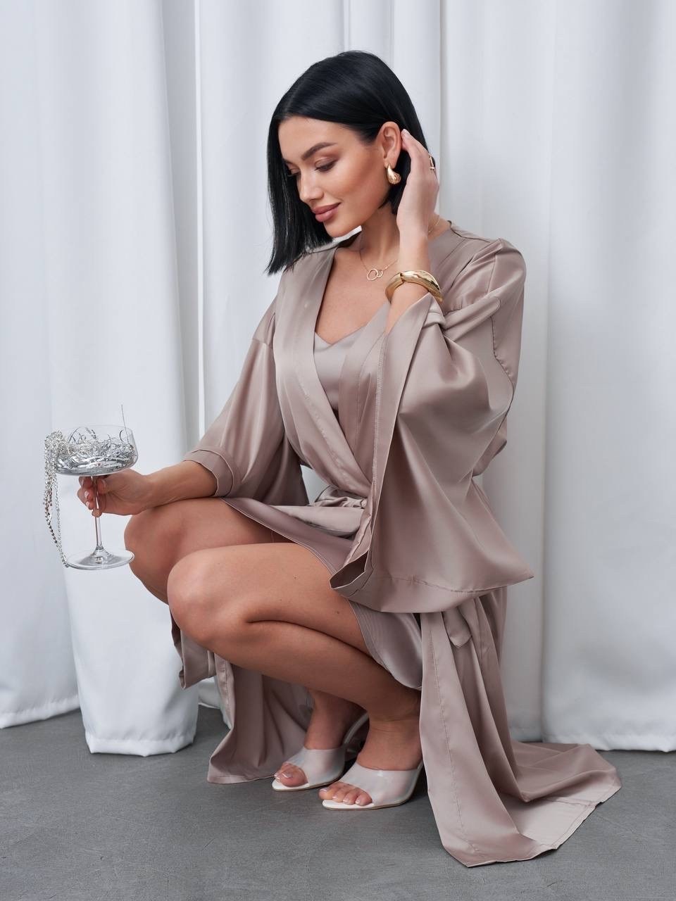 пеньюар женский комплект халат сорочка,пеньюар женский комплект халат,комплект пеньюар,халат пеньюар,сорочка с халатом