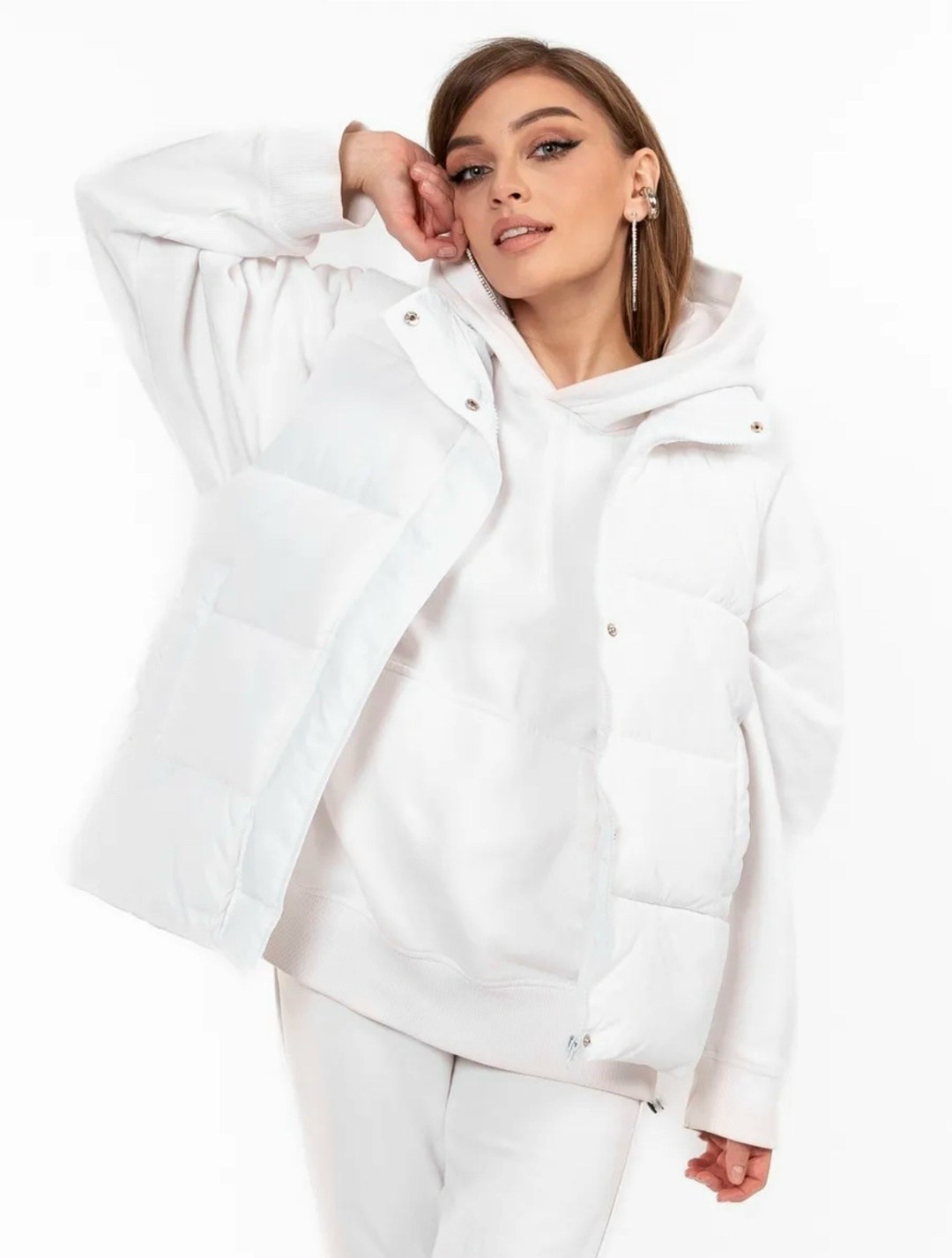 жилетка женская,жилет женский,жилетка белая,женский утепленный жилет,жилетка укороченная женская дутая