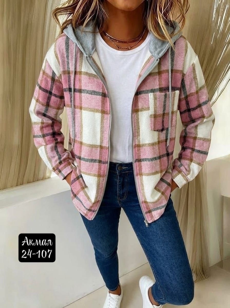 утеплённые рубашки в клетку женские с капюшоном,теплая рубашка оверсайз в клетку с капюшоном,куртка в клетку женская,рубашка женская теплая,рубашка женская