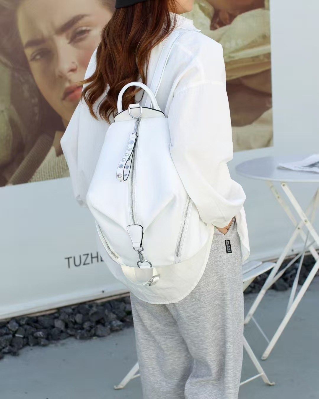 рюкзак женские,рюкзаки,рюкзак белый,модный женский рюкзак,рюкзак модный