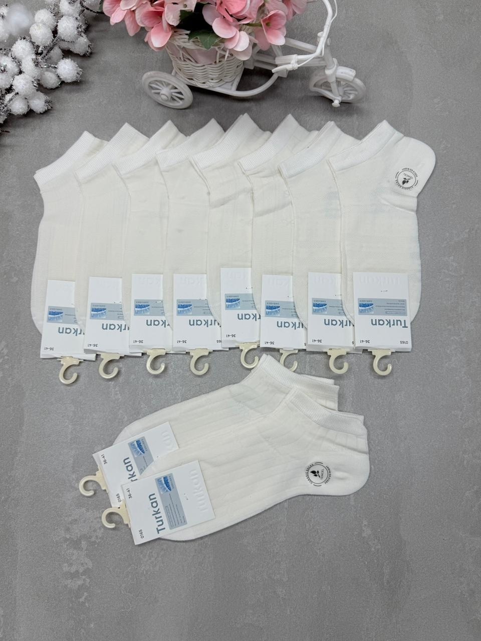 носки женские 10 пар,женские носки,носки женские белые,носки короткие набор 10 пар туркан,носки хлопковые