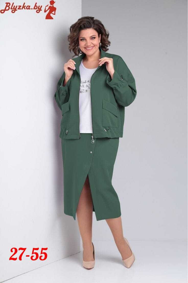 юбочный костюм tensi 369 лаванда,комплект тэнси 369 лаванда,белорусский трикотаж,женские костюмы с юбкой,жакет юбка