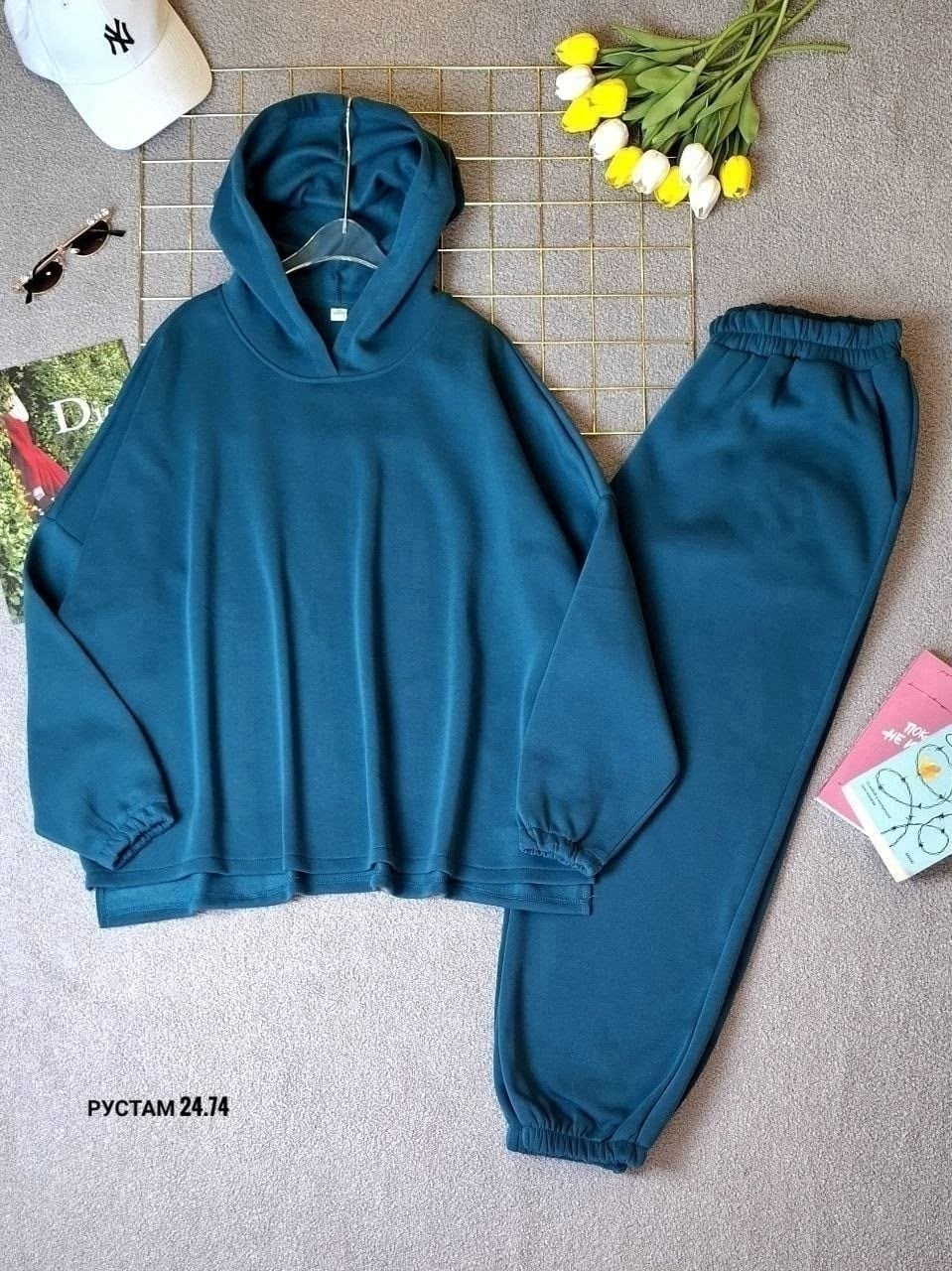спортивные костюмы на флисе,флисовый костюм женский,костюм с начесом стиль oversize - xx - 399 - изумрудный,костюм женский,костюм с начесом стиль oversize - xxi - изумрудный