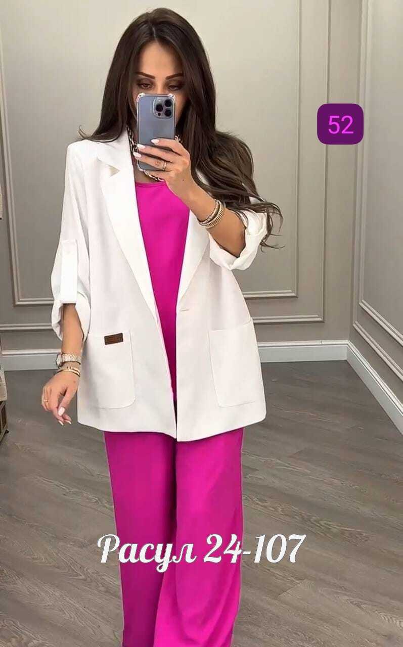 костюм с брюками нарядный,женский брючный костюм двойка,брючный костюм,брючный костюм anelli 1398 фуксия,костюм с брюками