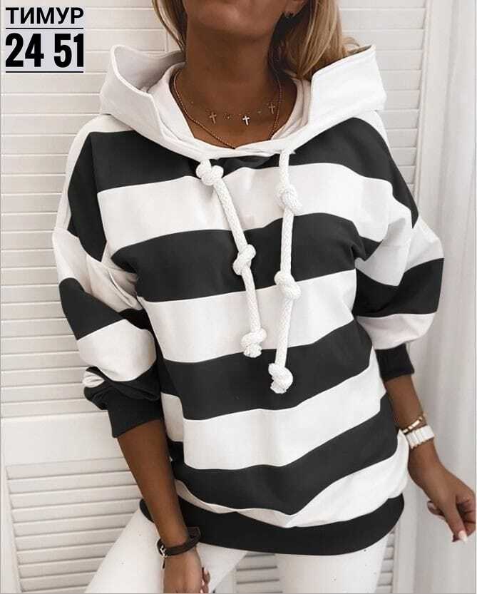 толстовка с капюшоном женская,толстовка повседневная,женская толстовка,толстовка в полоску,женская свободная толстовка