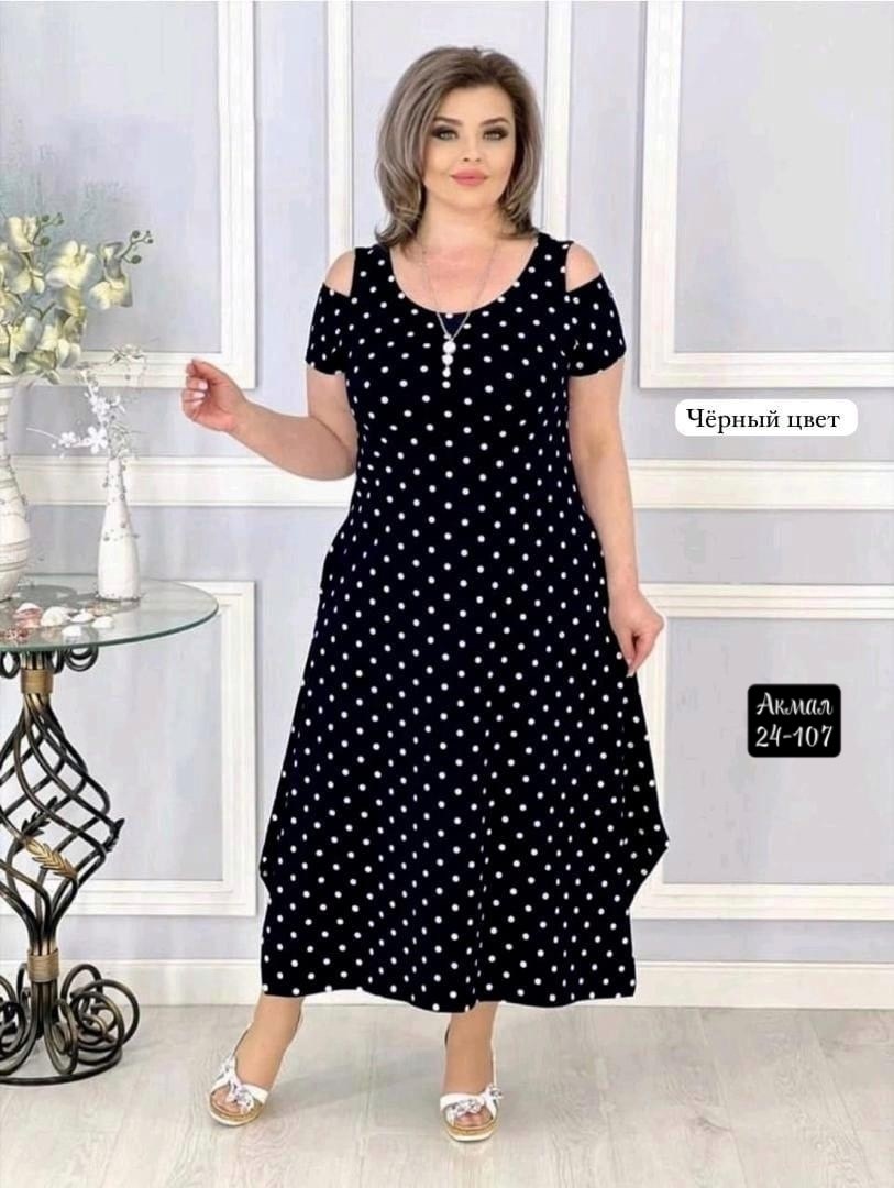 женские платья больших размеров,платье женское,платье больших размеров повседневное,платье горох,большие размеры платье