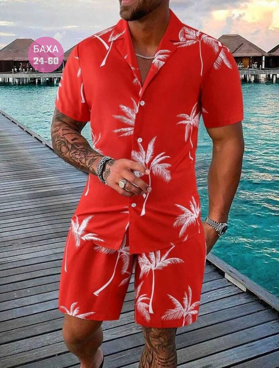 костюм летний мужской,костюм поло,одежда мужская,пляжный костюм,костюм мужской с