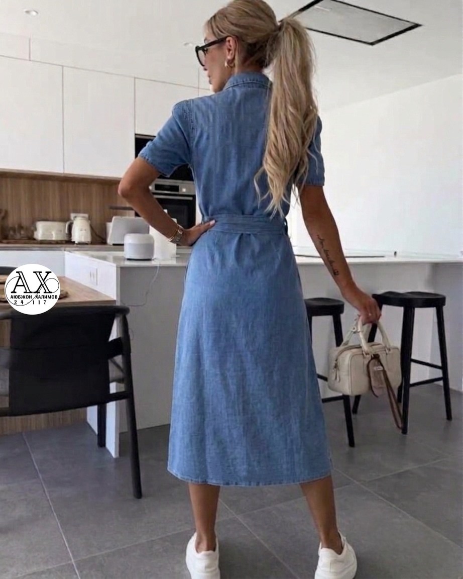 джинсовое платье для женщин,джинсовое платье сарафан миди style spark,универсальное джинсовое платье,длинное джинсовое платье,стильное женское летнее платье-сарафан из денима