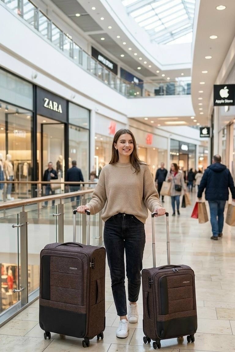 чемодан коричневый,чемодан в аэропорту,девушка,чемодан на колесах,airport luggage