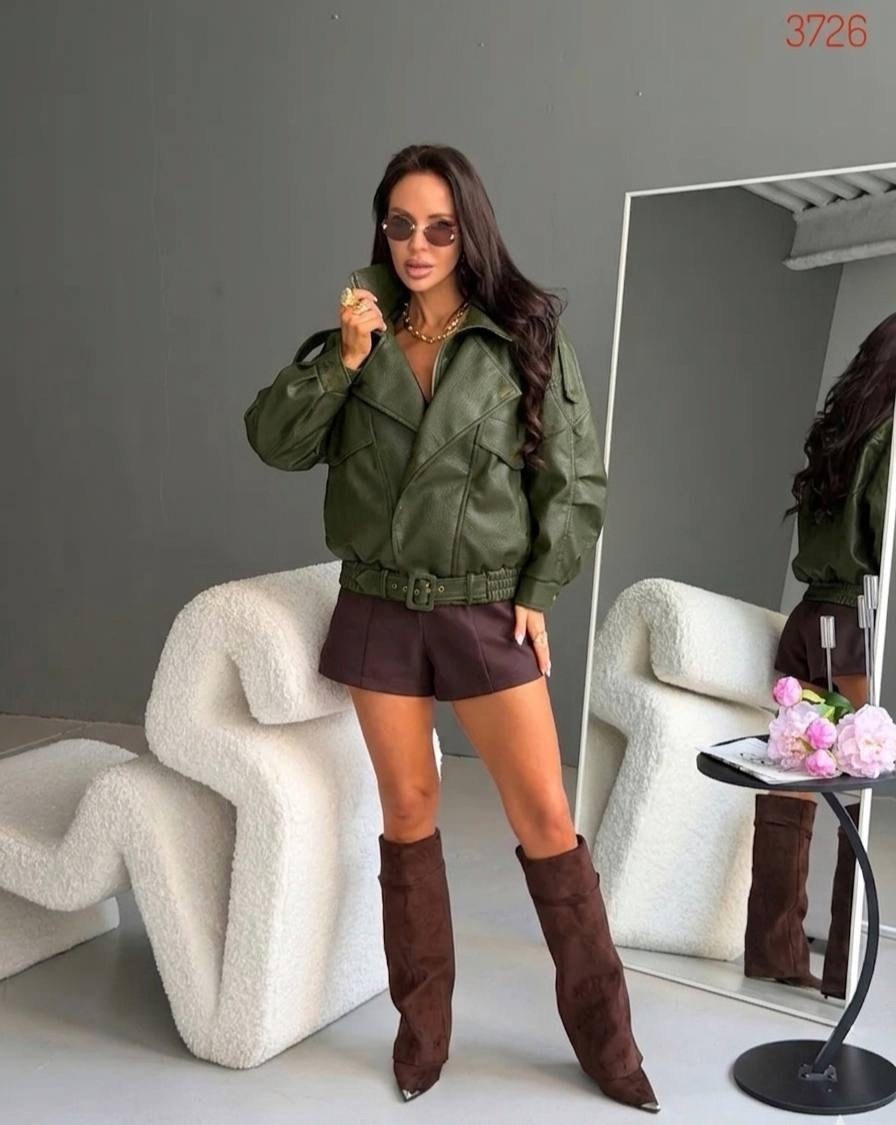 бомбер оверсайз укороченный кожаный inritm,бомбер оверсайз укороченный кожаный,куртка бомбер,куртка женская,бомбер женский кожаный укороченный