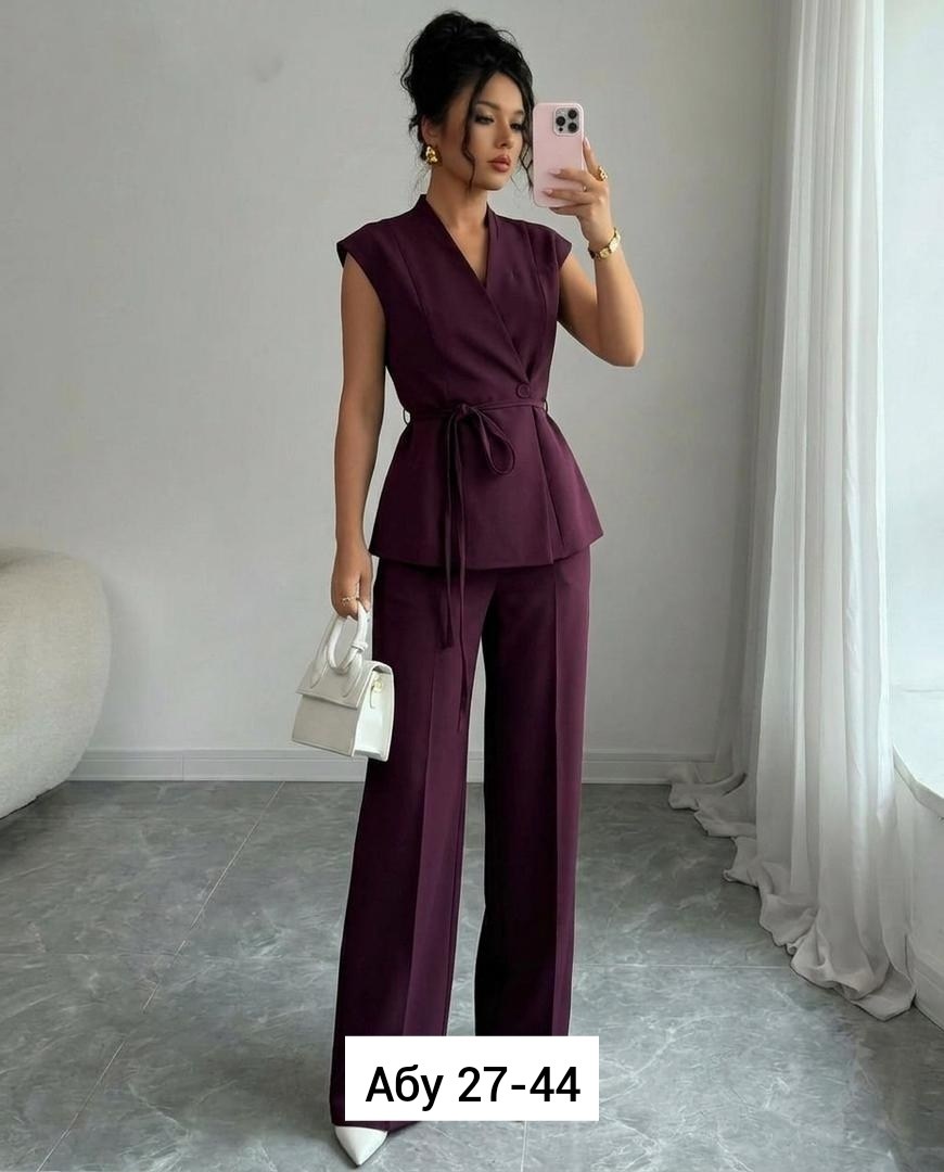 костюм брючный,брючный костюм женский,брючный костюм элегантный,брючный костюм с жилетом chica chic,костюм женский