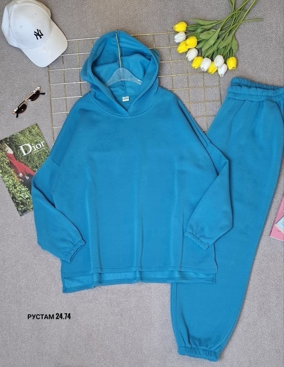 спортивные костюмы на флисе,флисовый костюм женский,костюм с начесом стиль oversize - xx - 399 - изумрудный,костюм женский,костюм с начесом стиль oversize - xxi - изумрудный